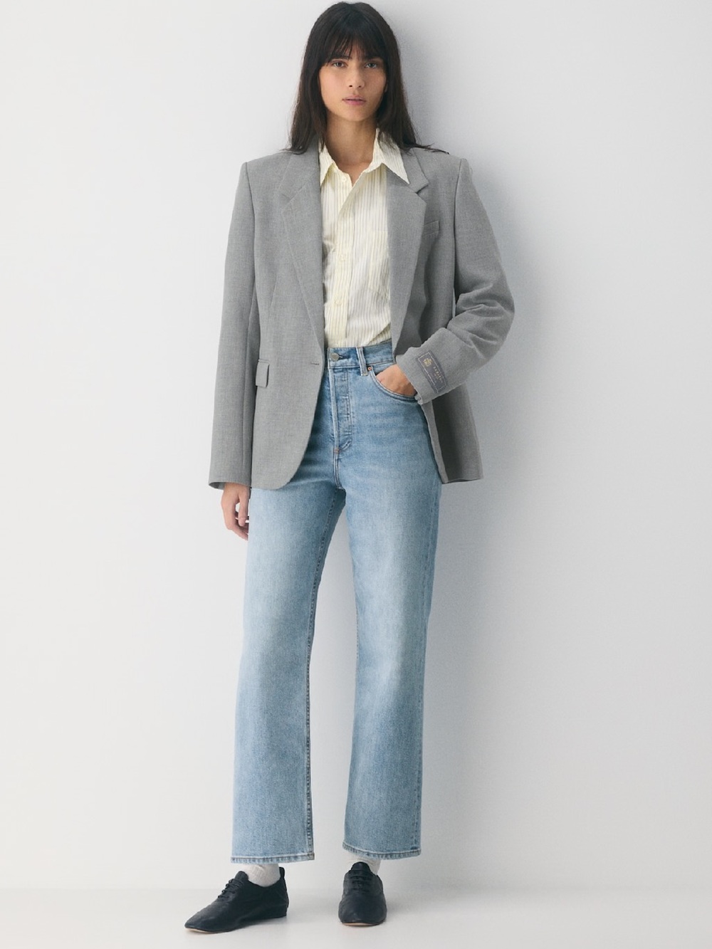 Denim Forum Arlo High-Rise Straight-Leg Jeans